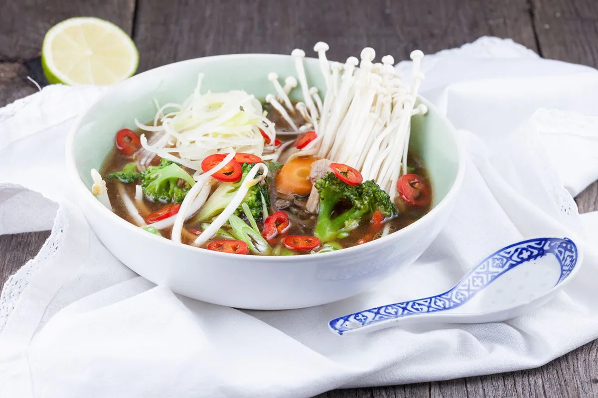 Asian pork and vegetable soup