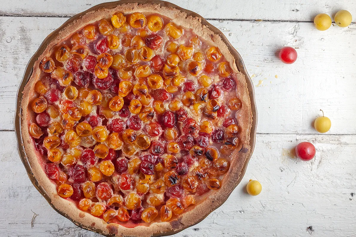 Mirabelle plum pie