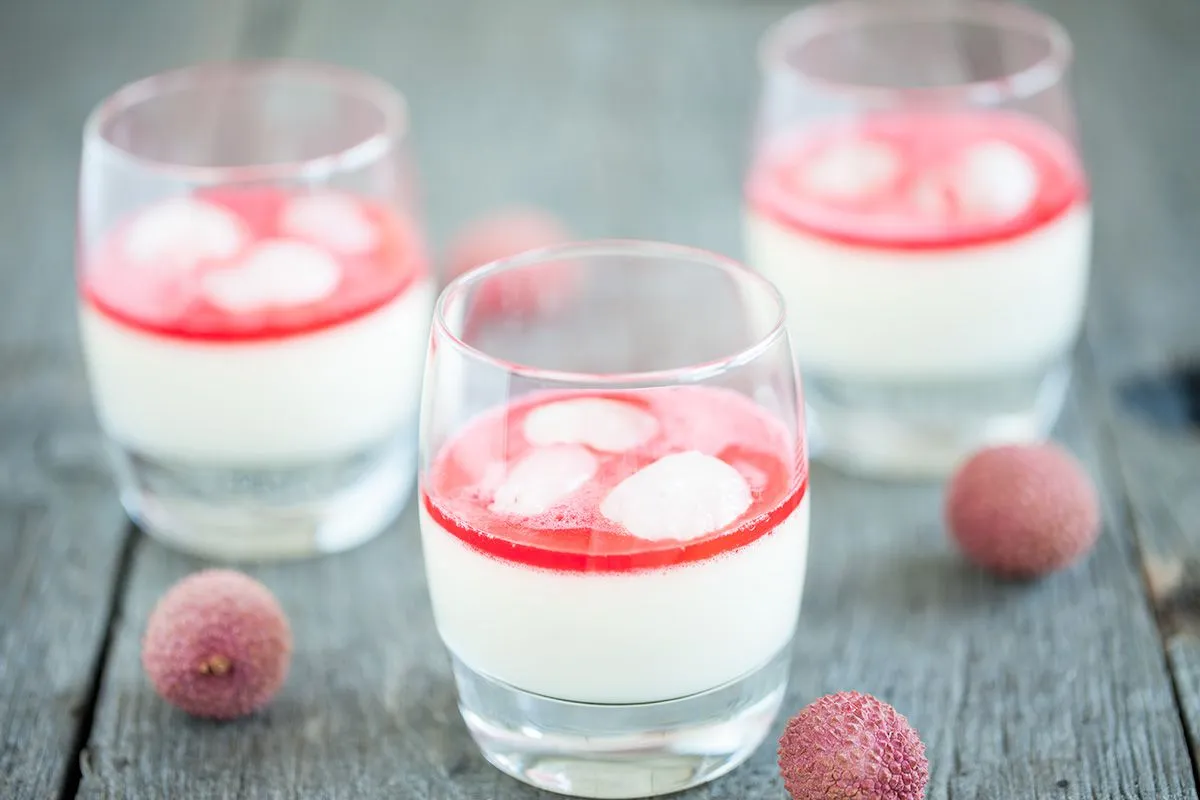 Lychee panna cotta