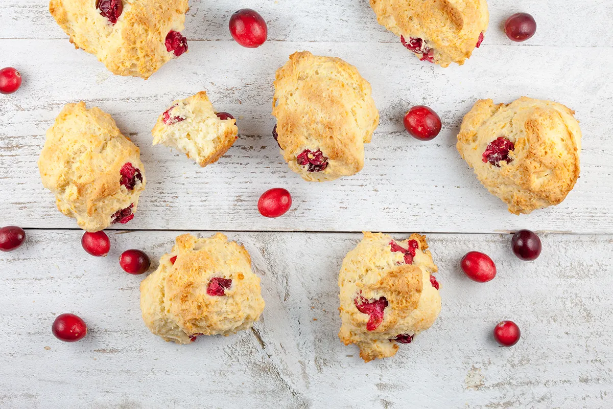 Cranberry and grapefruit scones