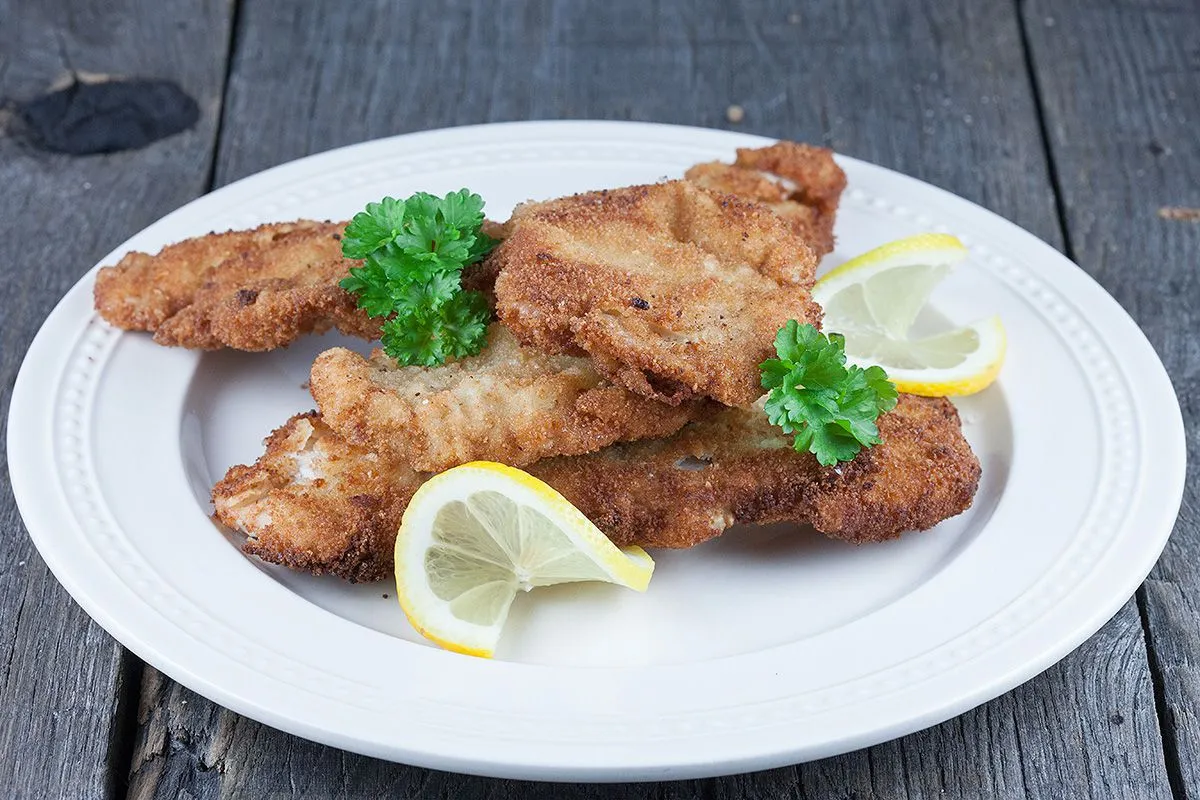 Traditional German schnitzel