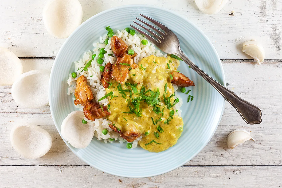 Chicken curry with rice