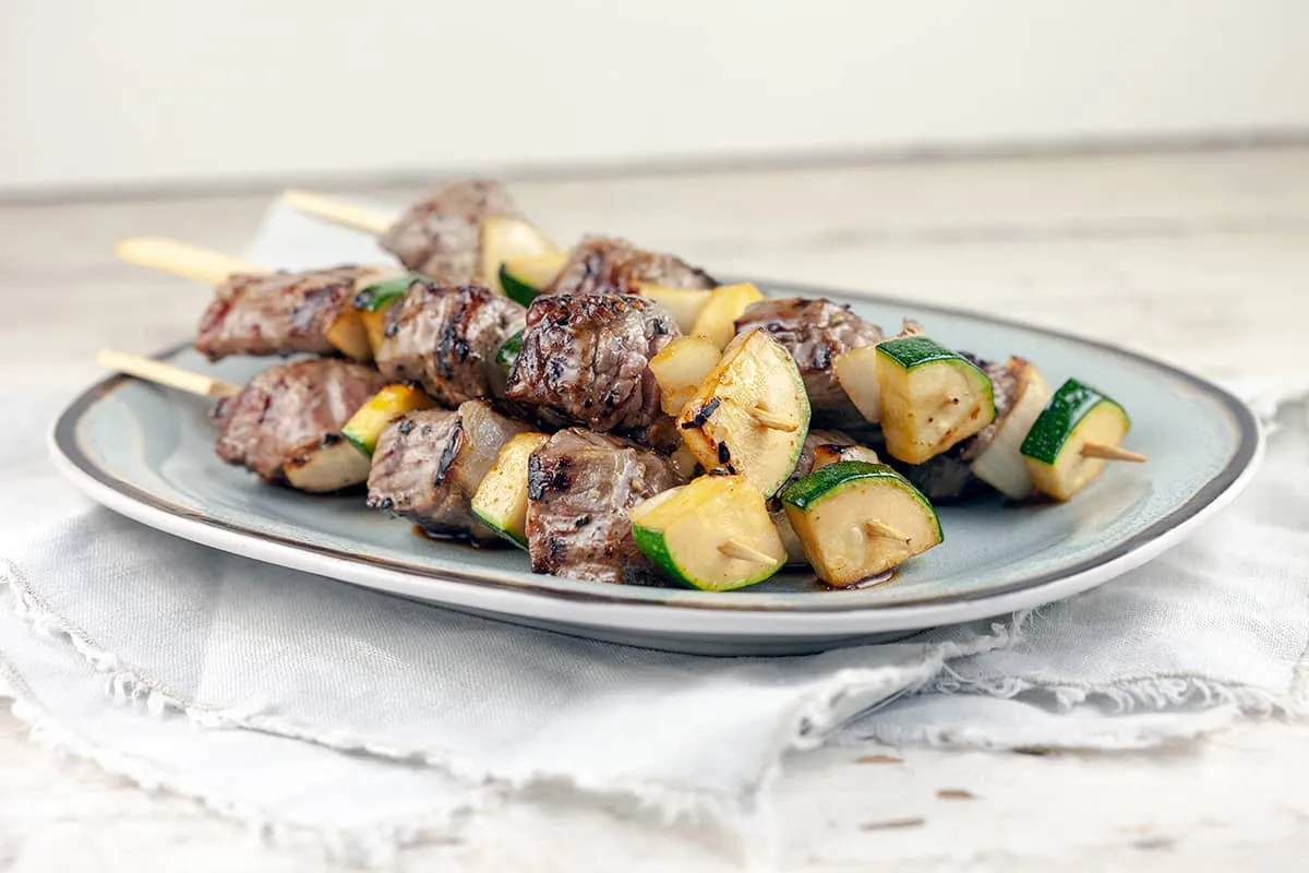 Bavette skewer from the grill