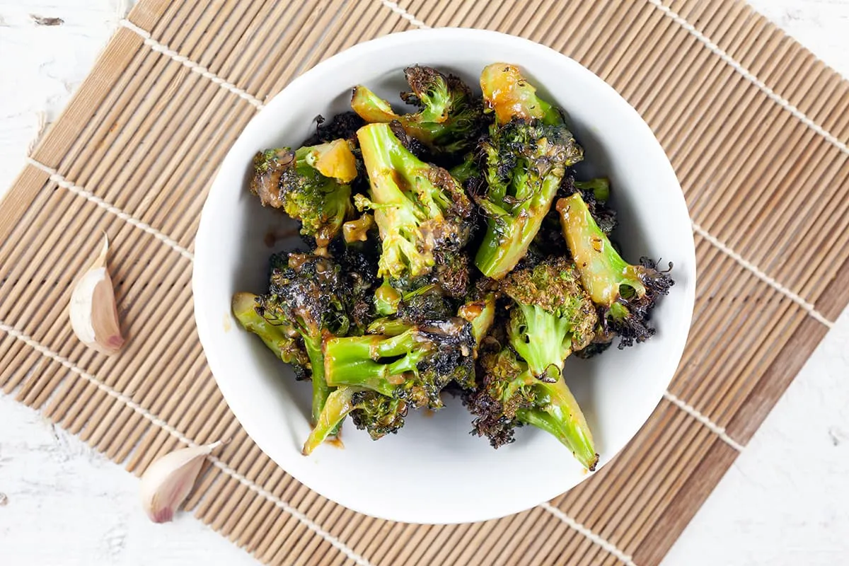 Miso roasted broccoli