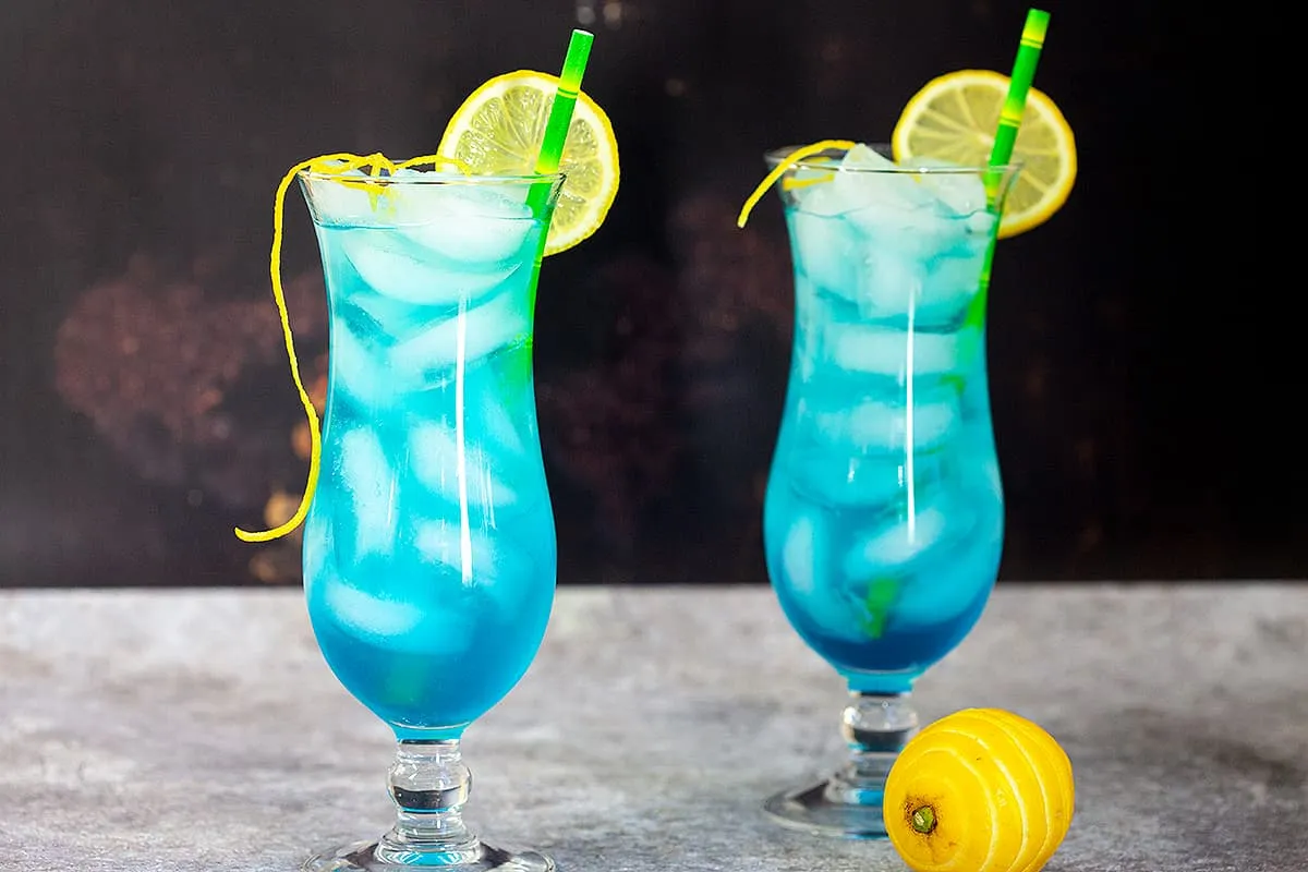 Blue Lagoon - summer cocktail with Blue Curaçao