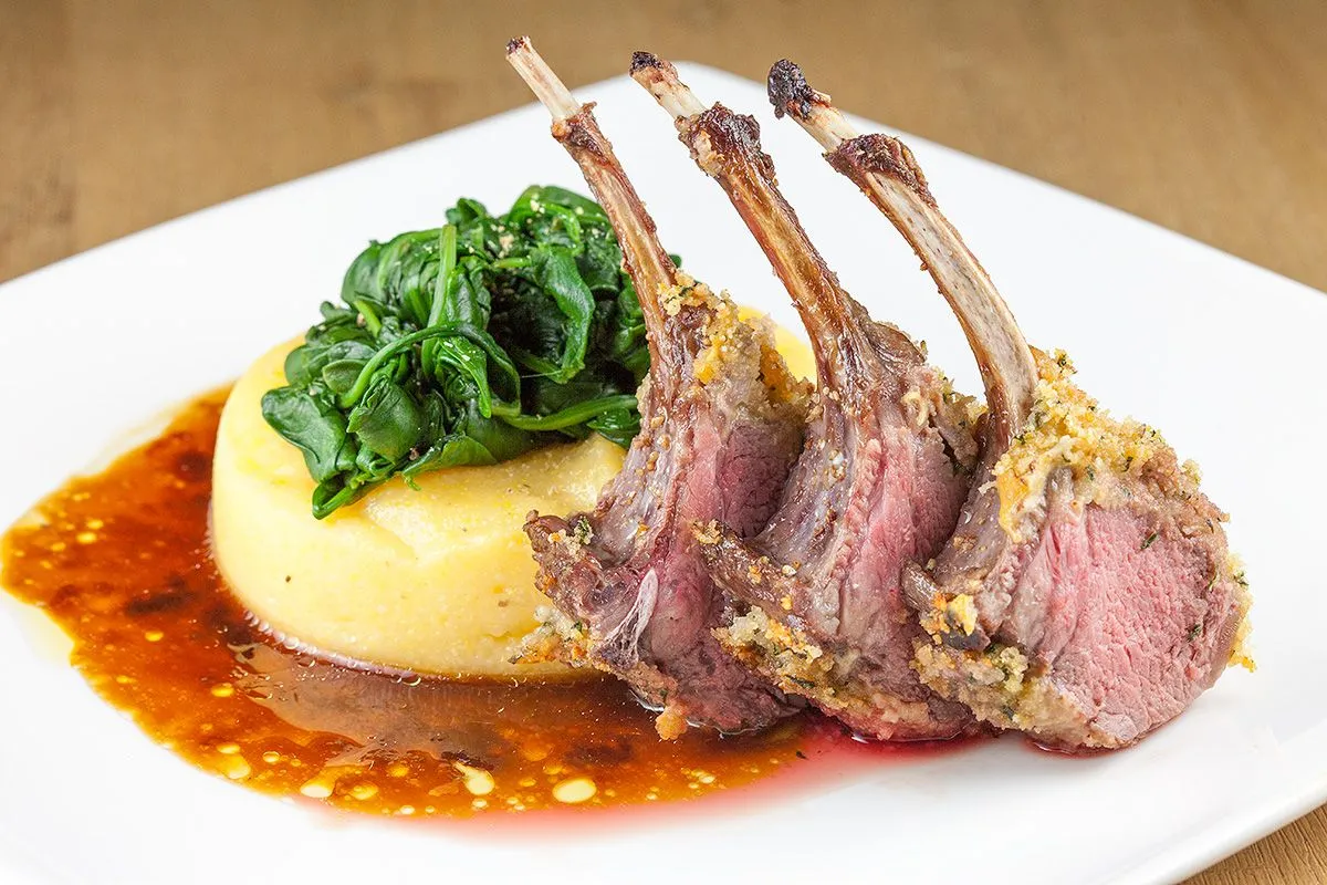 Herb crusted rack of lamb