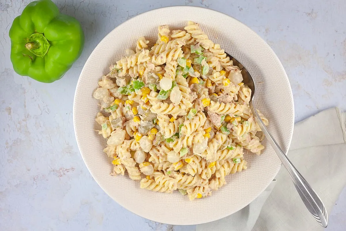 Tuna pasta salad - easy and cheap meal