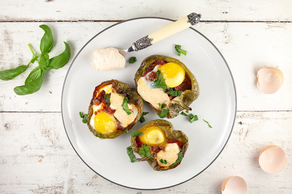 Chorizo and egg stuffed peppers