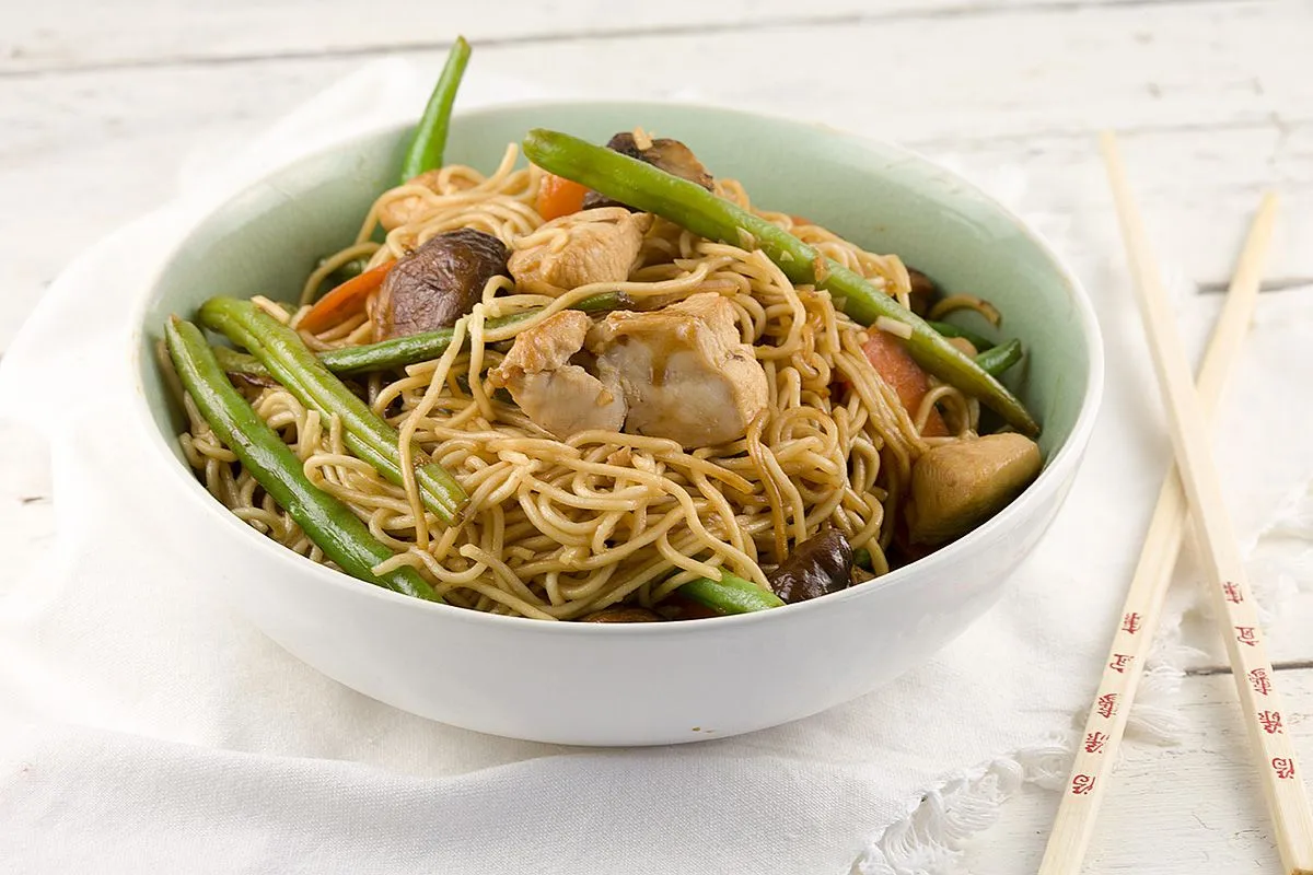 Teriyaki chicken and noodles