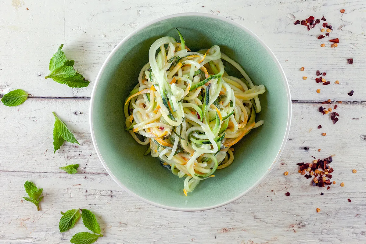 Zucchini and yogurt salad