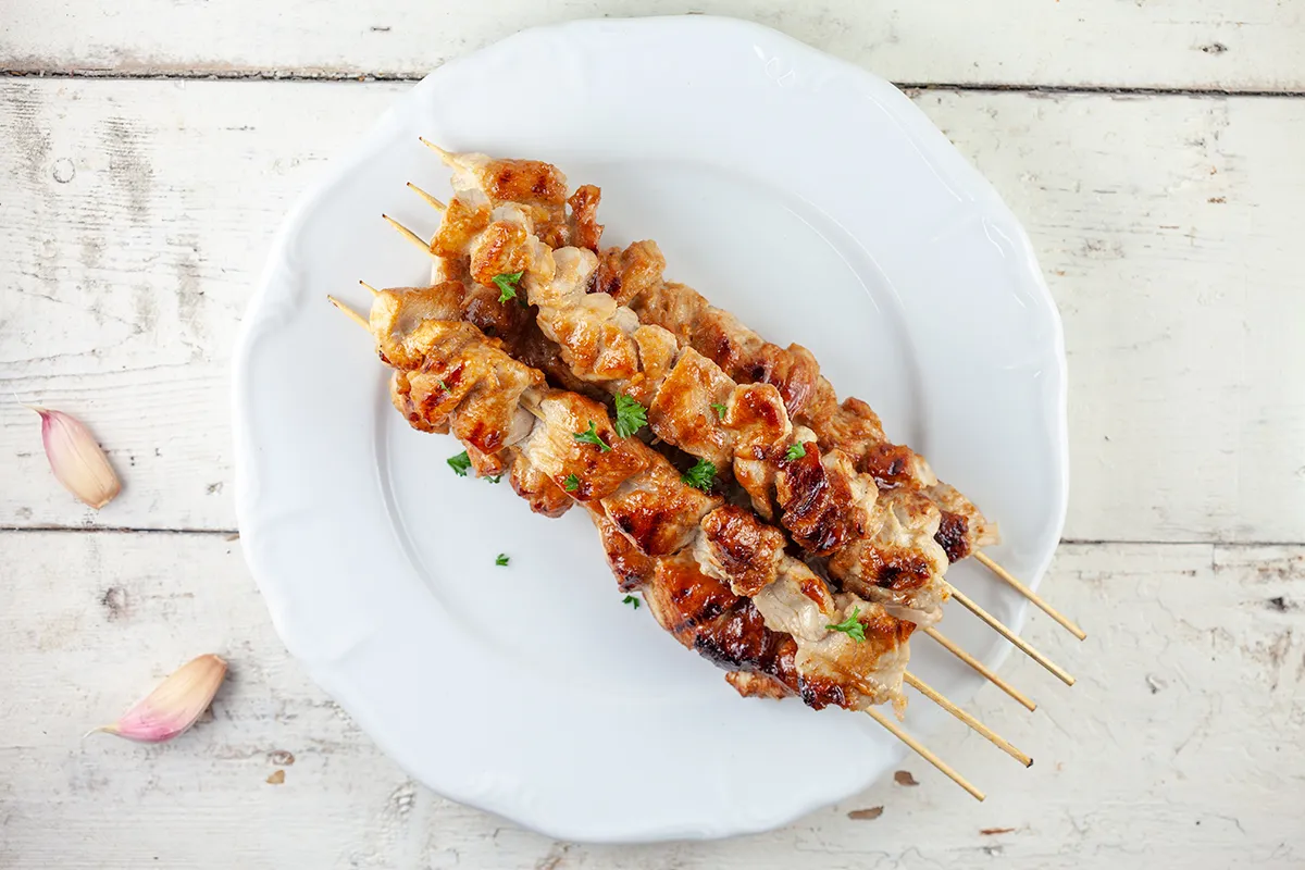 Honey mustard turkey skewers