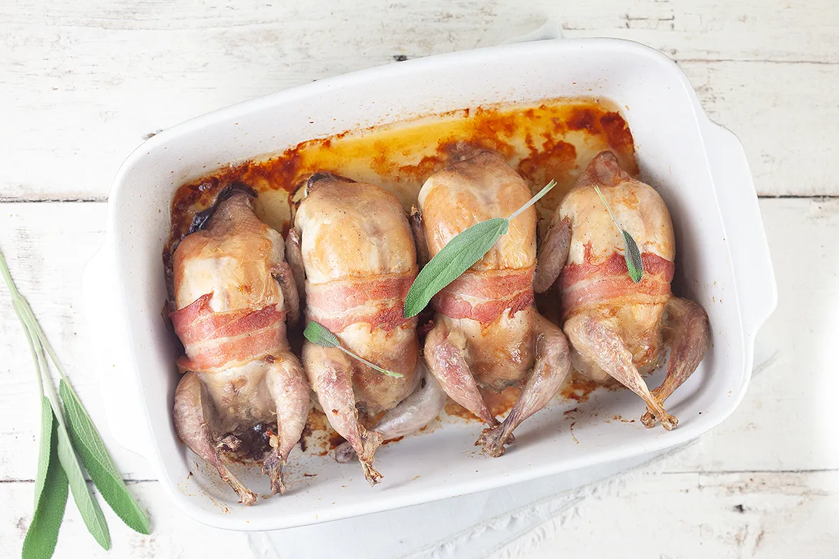 Stuffed quail