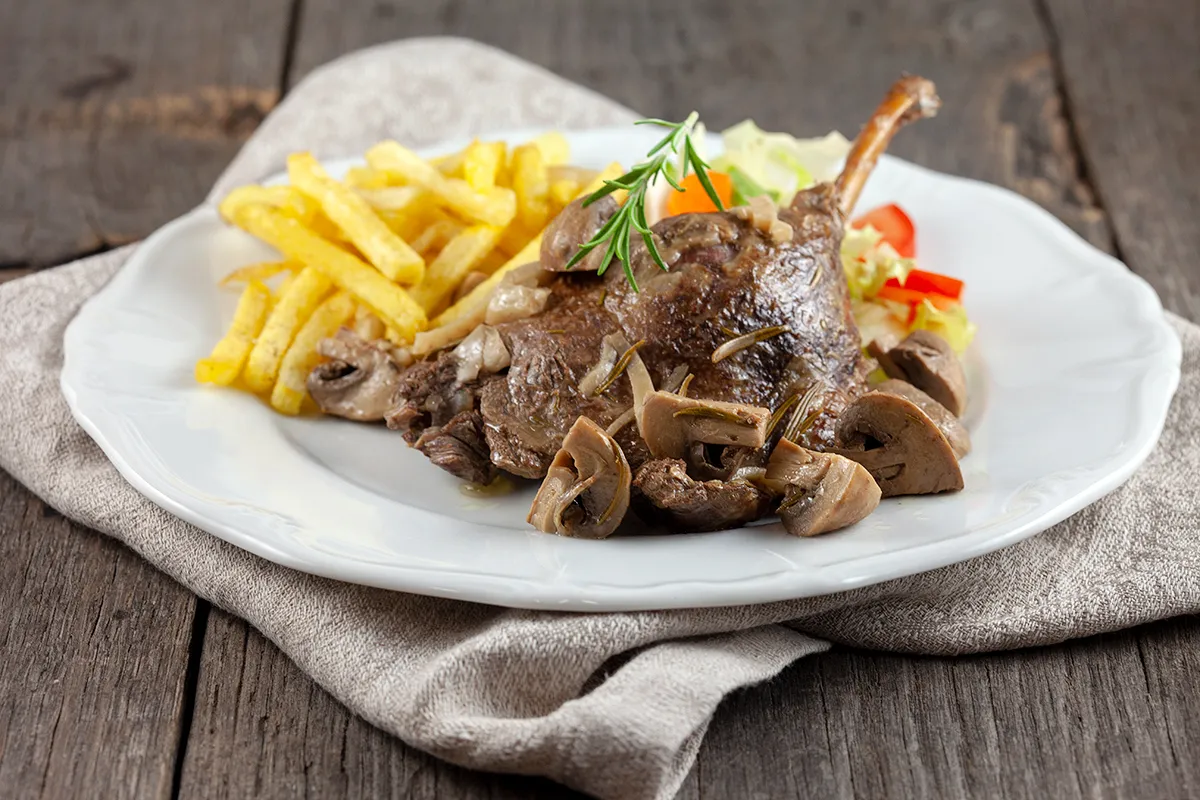 Slow cooker duck legs