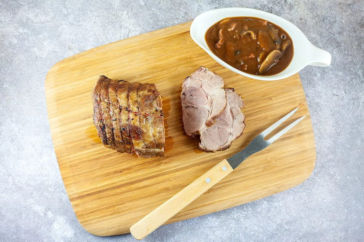 Roast loin of pork