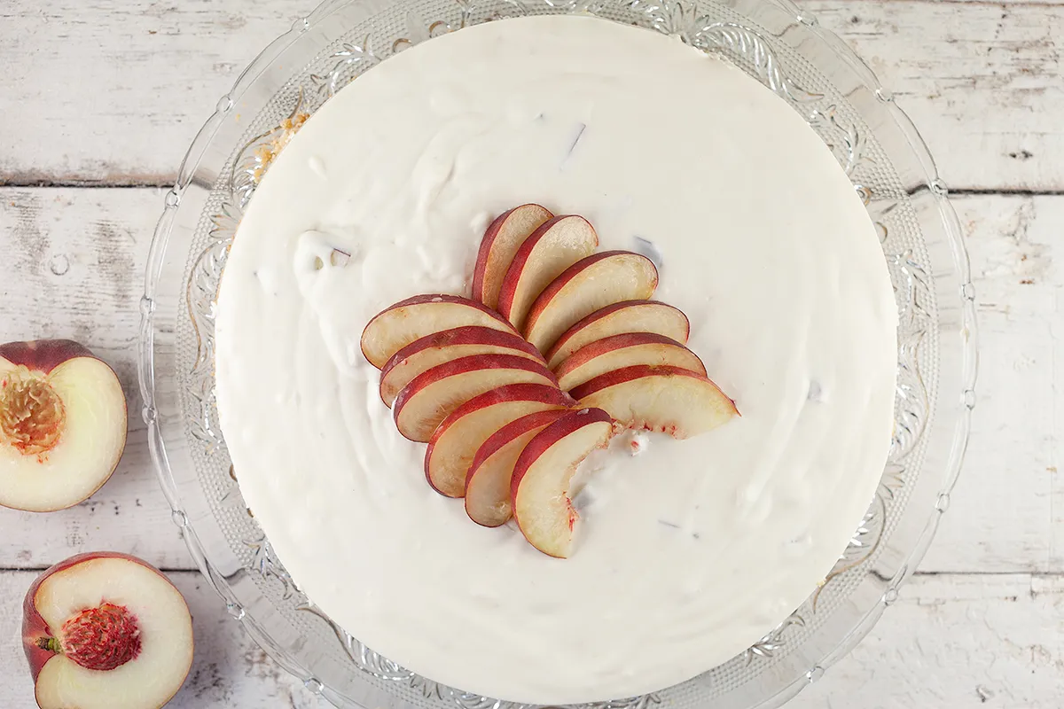 No bake peach cheesecake
