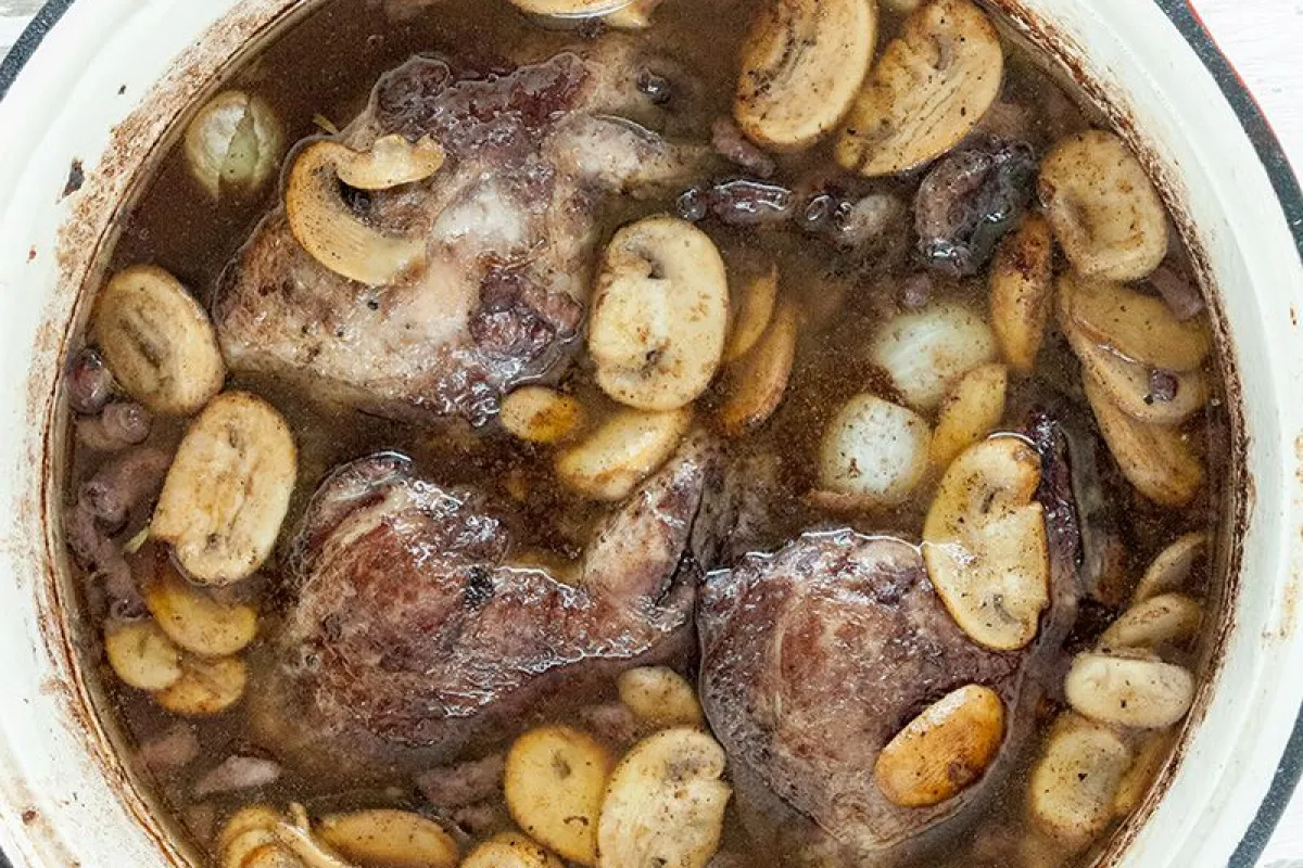 Classic coq au vin