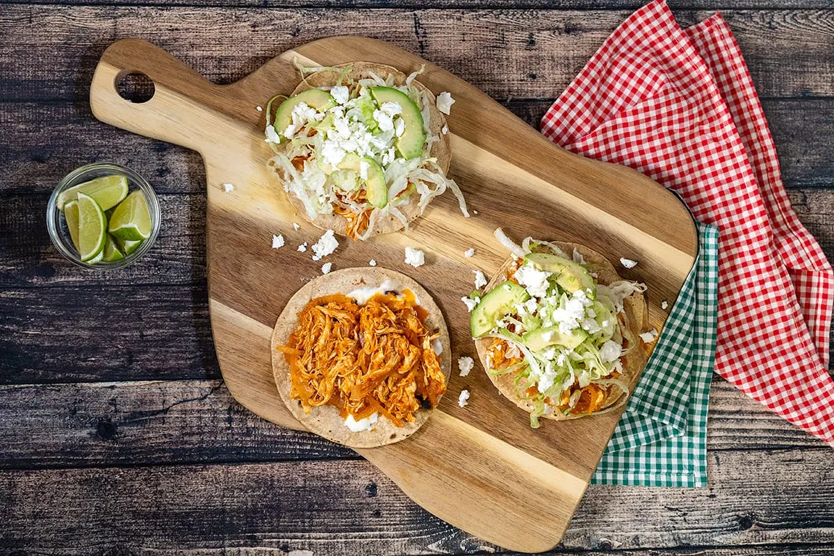 Chicken tinga tacos