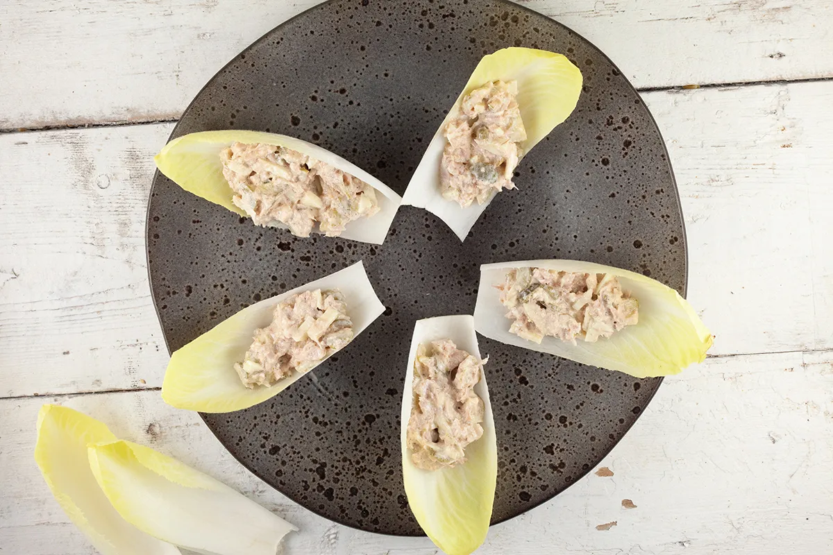 Tuna and endive boats