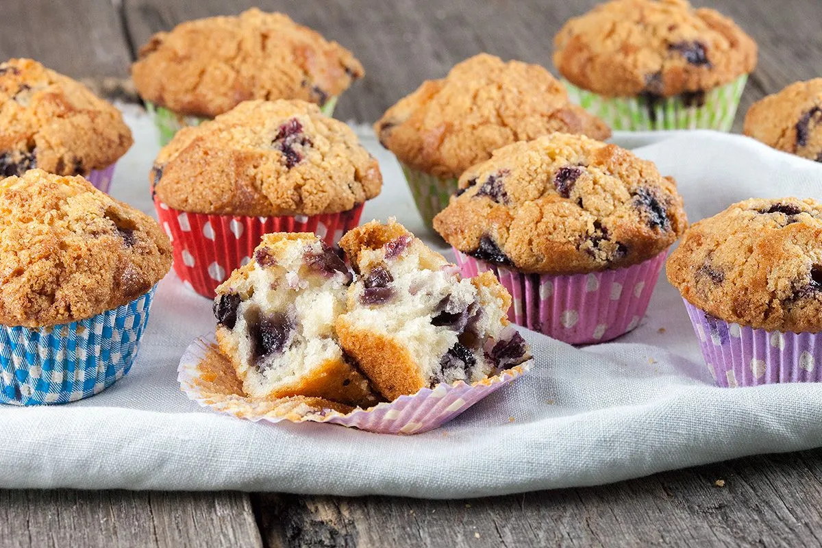 Buttermilk blueberry muffins