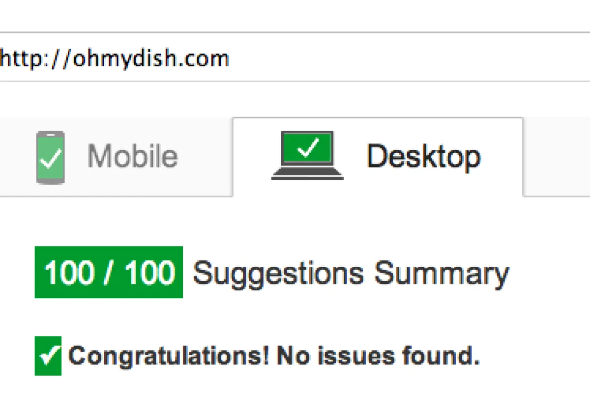 Ohmydish has been optimized!
