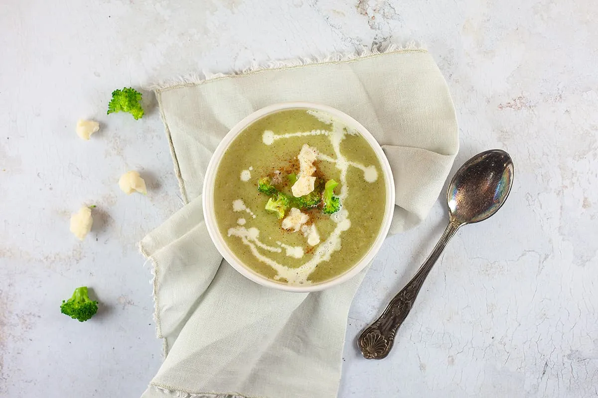 Broccoli and cauliflower soup