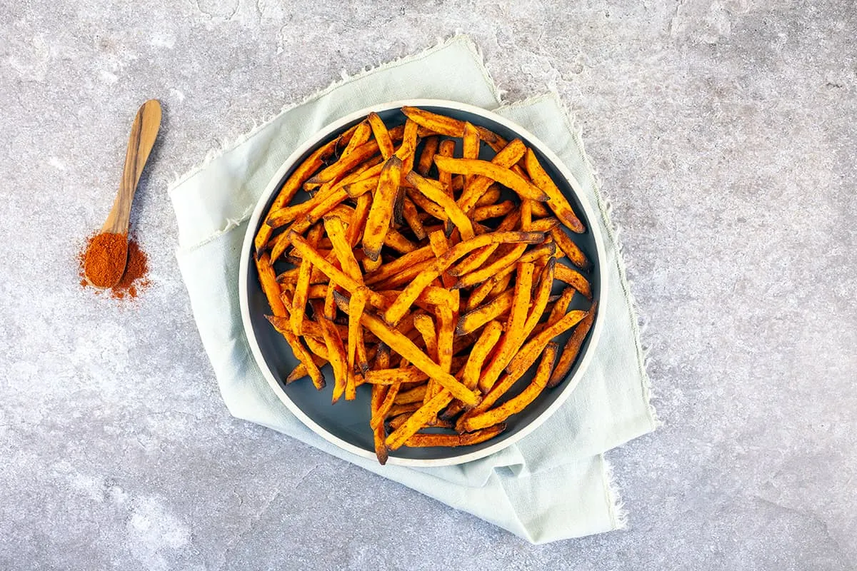 Crispy air fryer sweet potato fries