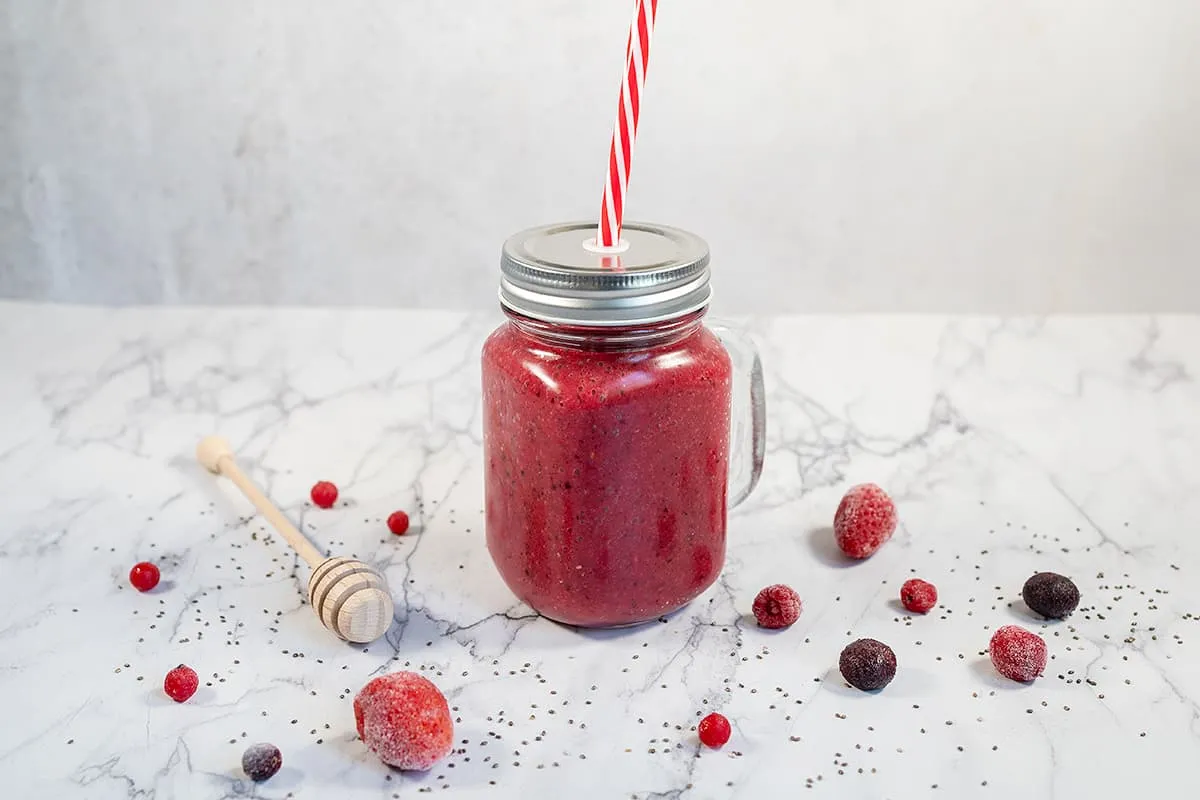 Mixed berry smoothie - a fresh summer drink