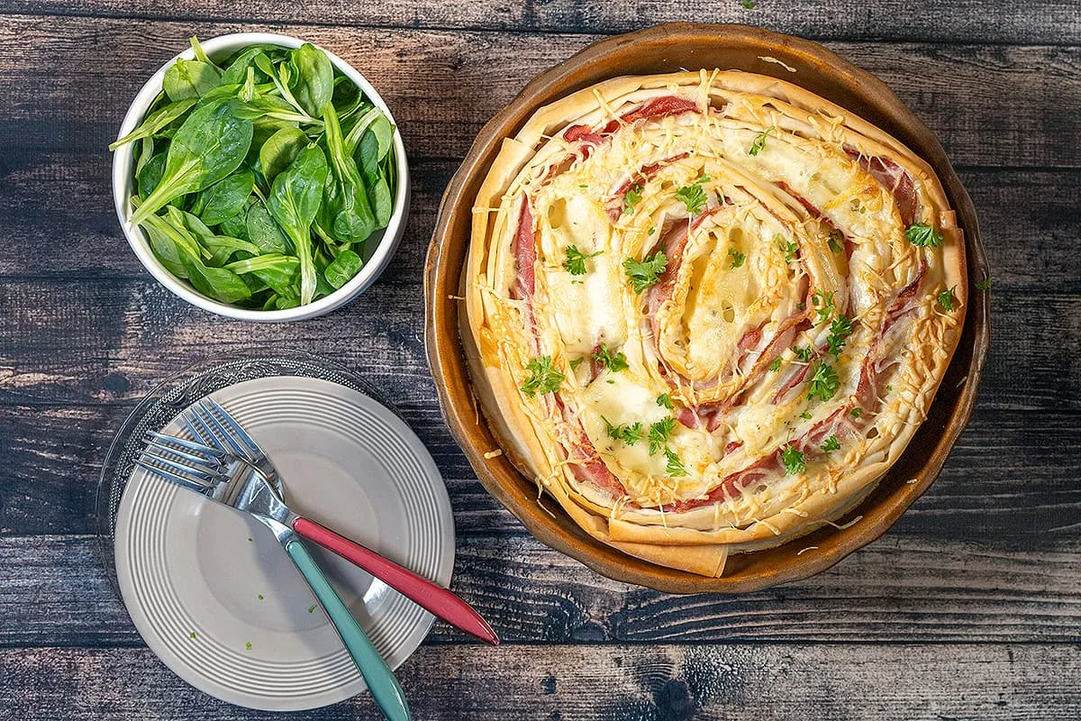 Raclette quiche - with extra crispy layers