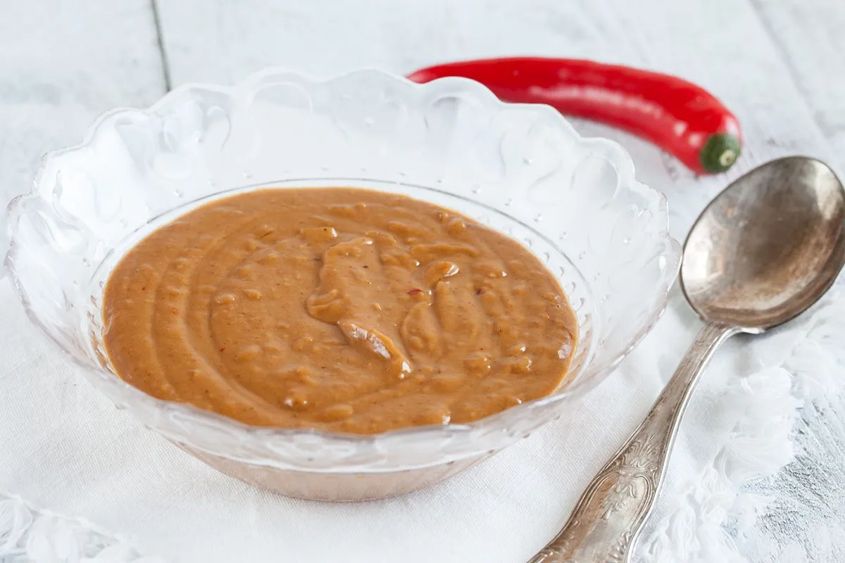 Homemade satay sauce