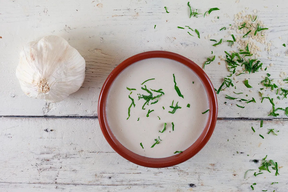 Homemade tahini sauce