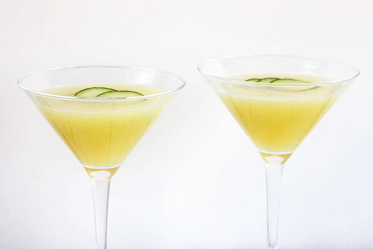 Galia melon cucumber cocktail