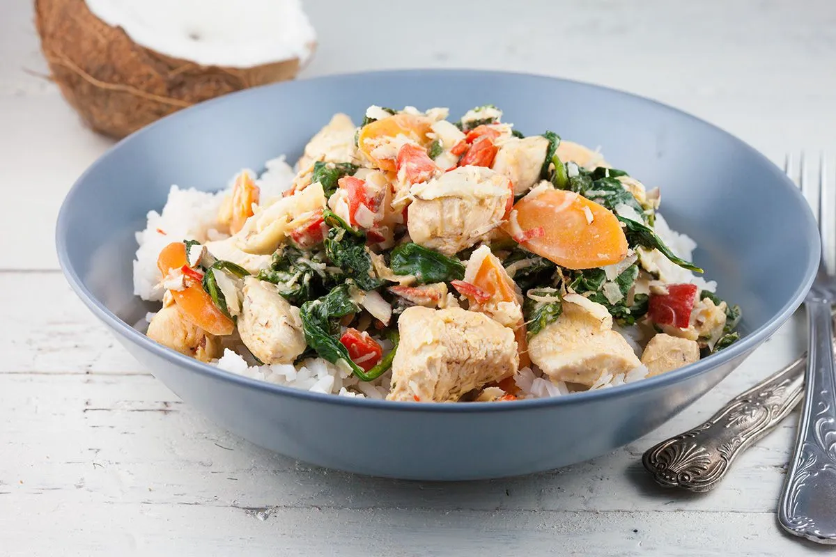 Creamy coconut chicken and rice