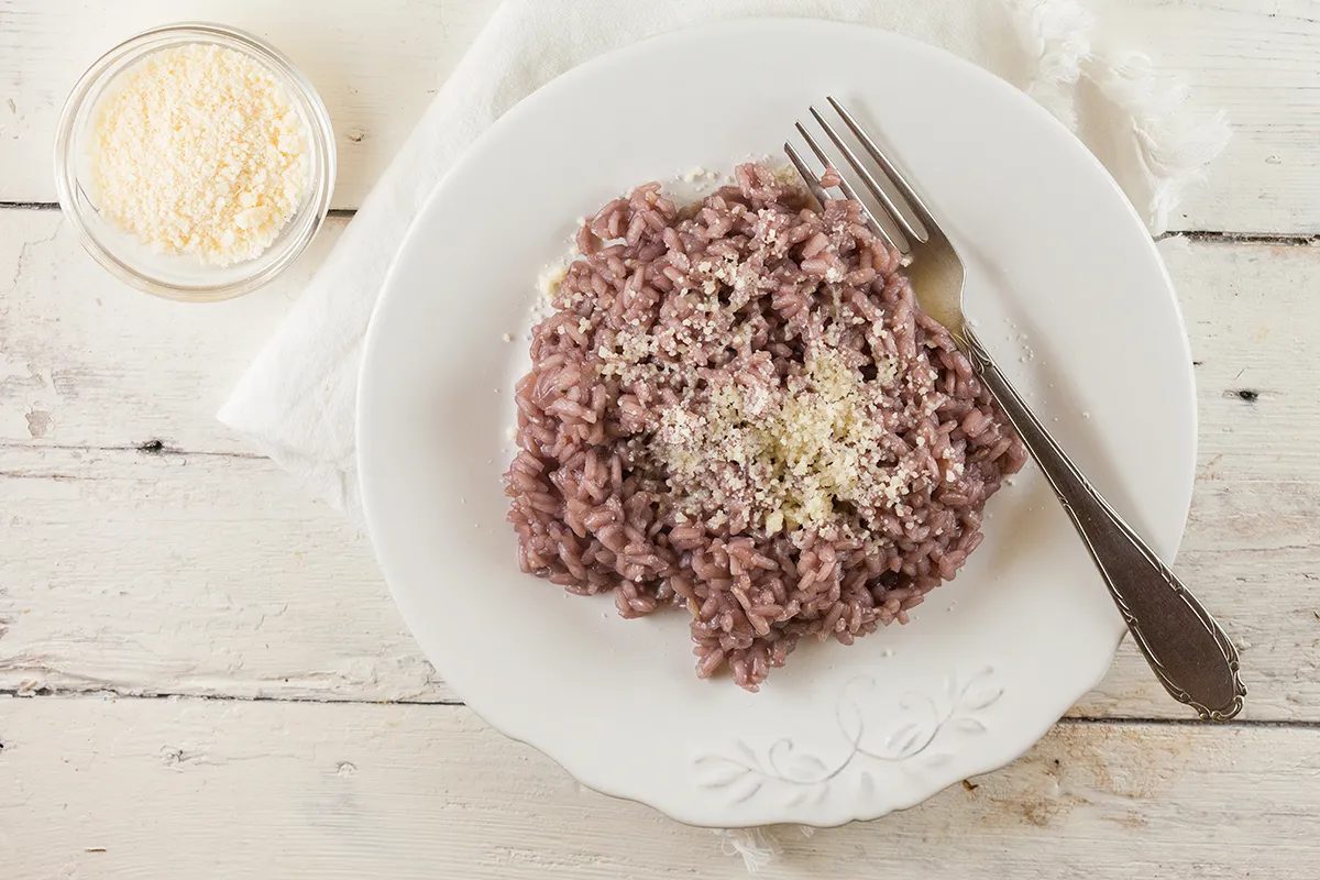 Red wine risotto