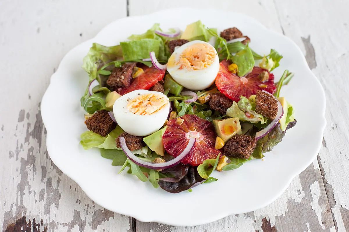 Avocado and blood orange salad