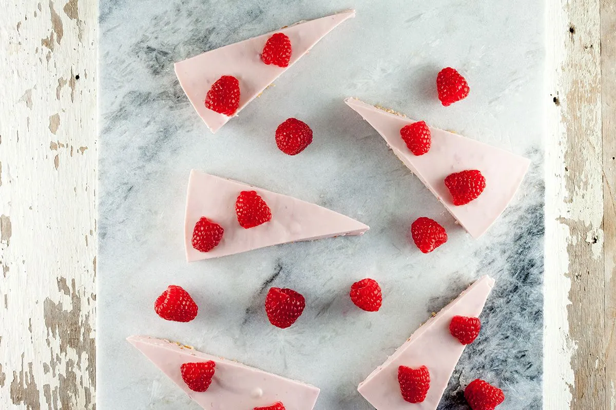 No-bake raspberry cheesecake