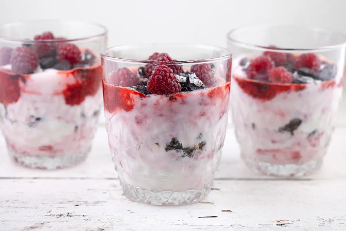 Easy strawberry and raspberry dessert