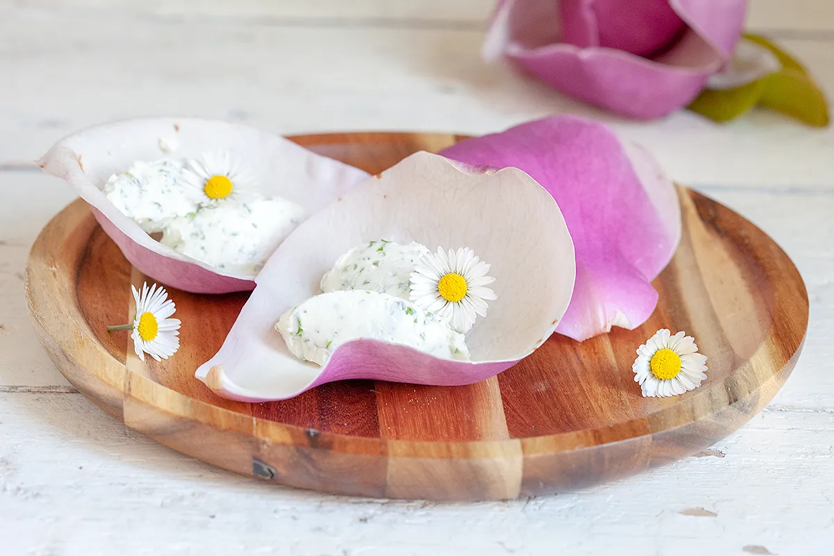 Making your own herb cream cheese
