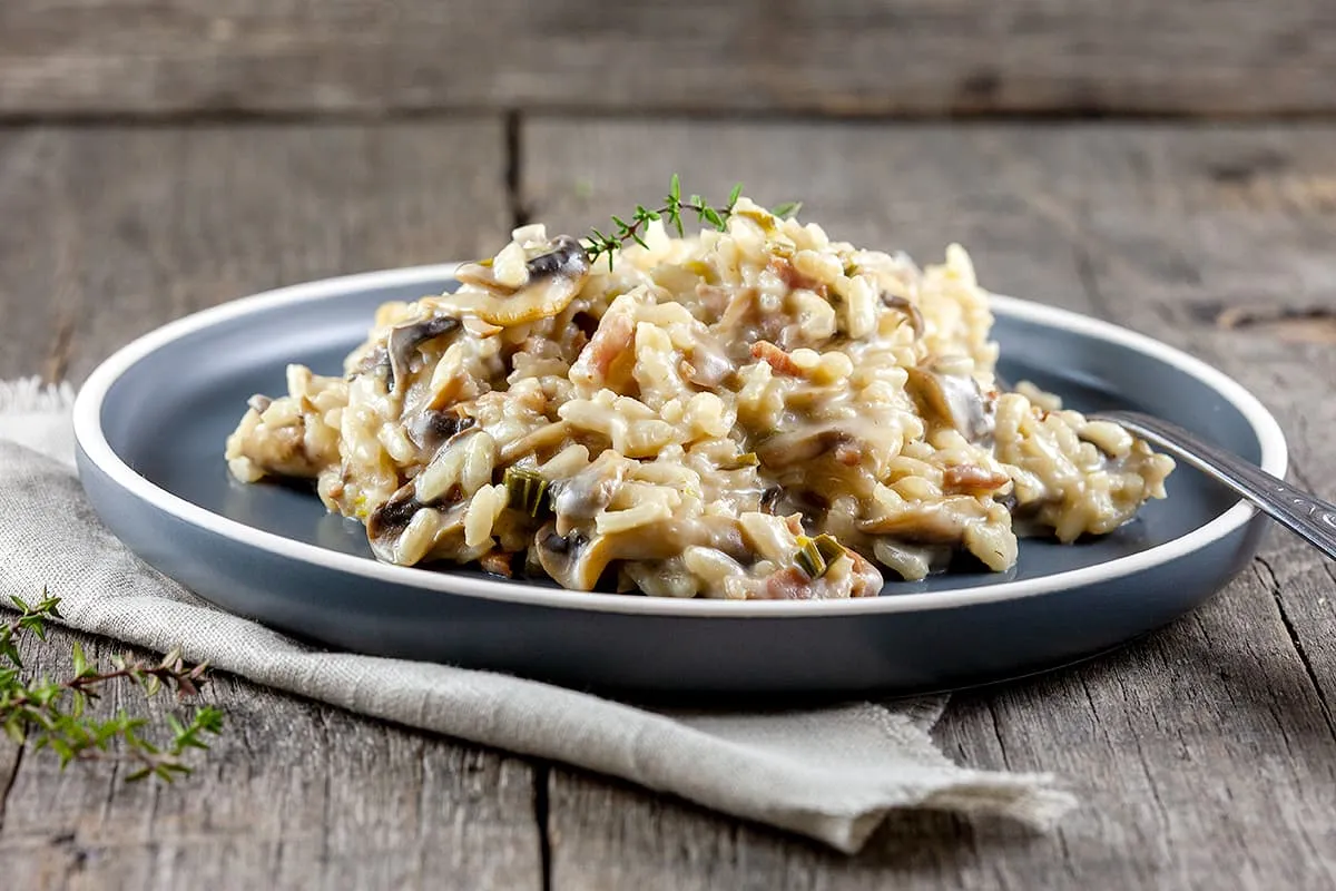 Mushroom and mascarpone risotto