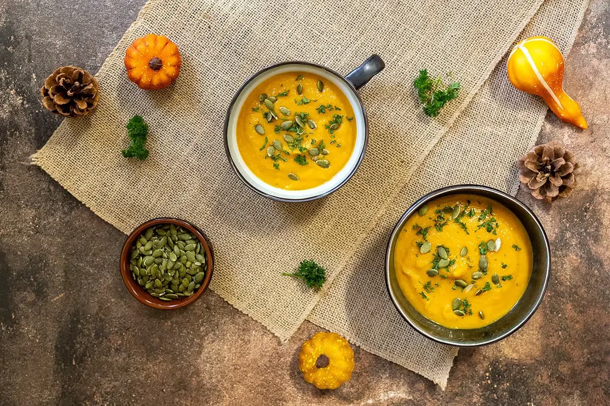 Pumpkin and carrot soup