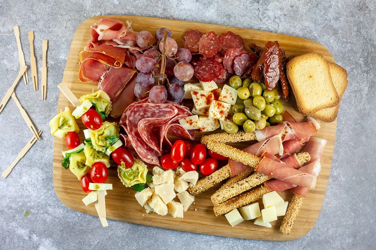 Italian antipasti platter