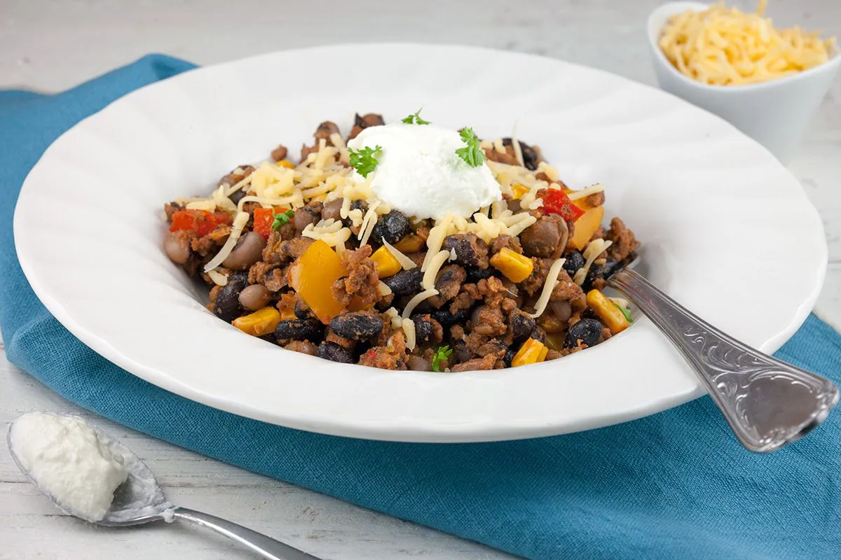 One-pot Mexican beans and mince