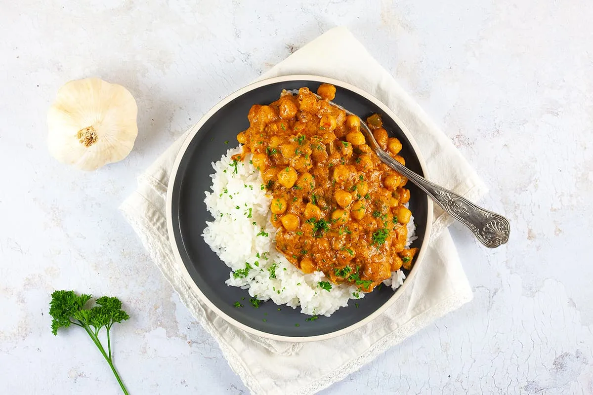 Vegetarian chickpea masala