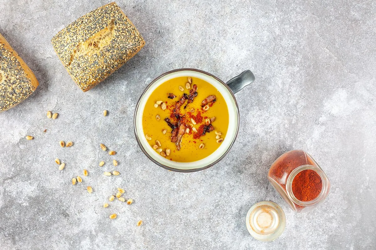 Sweet potato and coconut milk soup