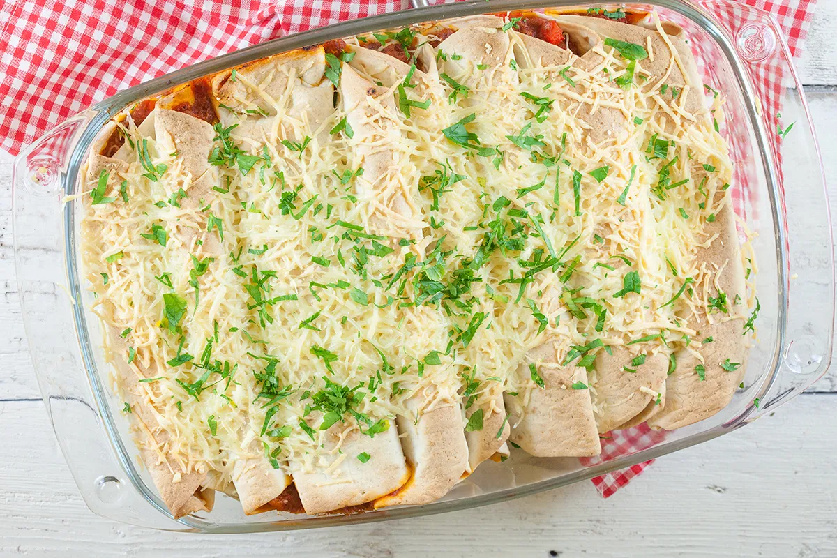 Ground beef enchiladas