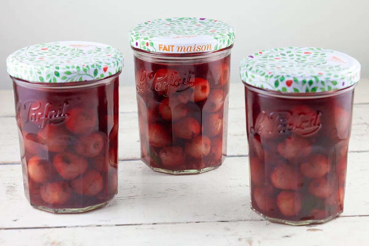 Port-preserved cherries