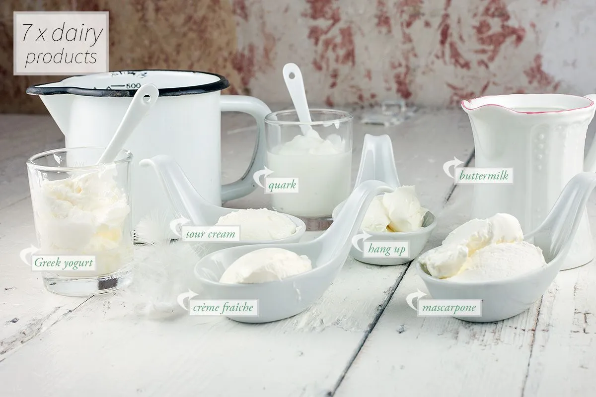 7 x dairy products