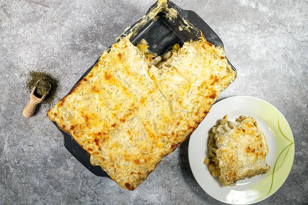 Fennel and Leek Lasagne – a creamy vegetarian lasagne