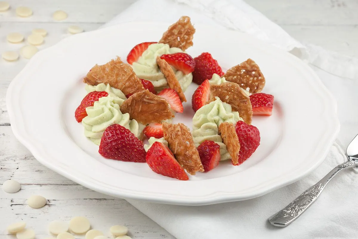 White chocolate avocado mousse