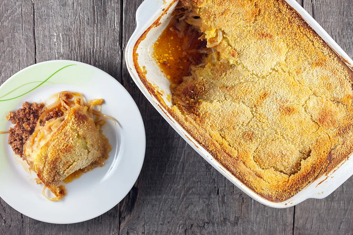 Sauerkraut and banana oven dish