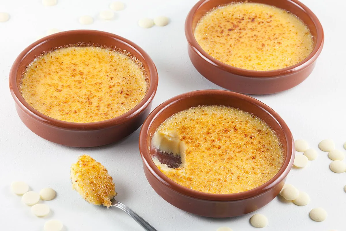 White chocolate crème brûlée